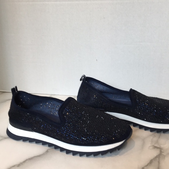 Moda In Pelle Blue Embellished walking Shoes - Picture 4 of 9